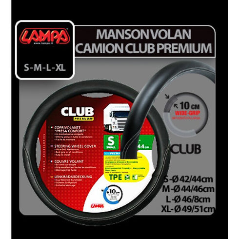 Manson volan camion Club premium - S - Ø 42/44cm - Negru